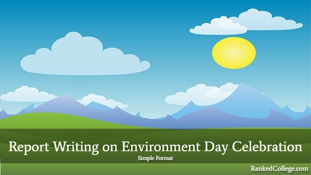 report writing on environment day celebration