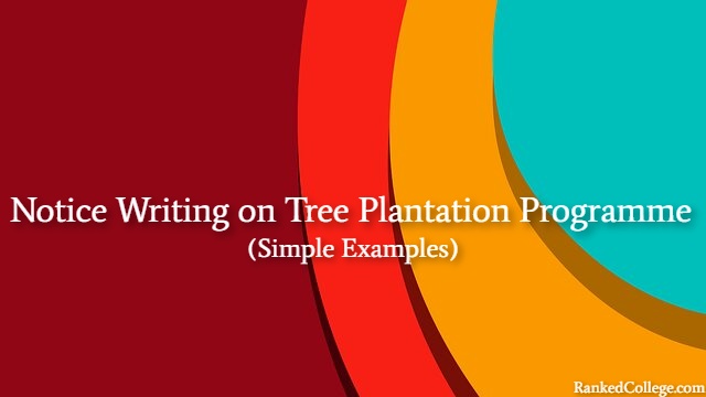notice on tree plantation