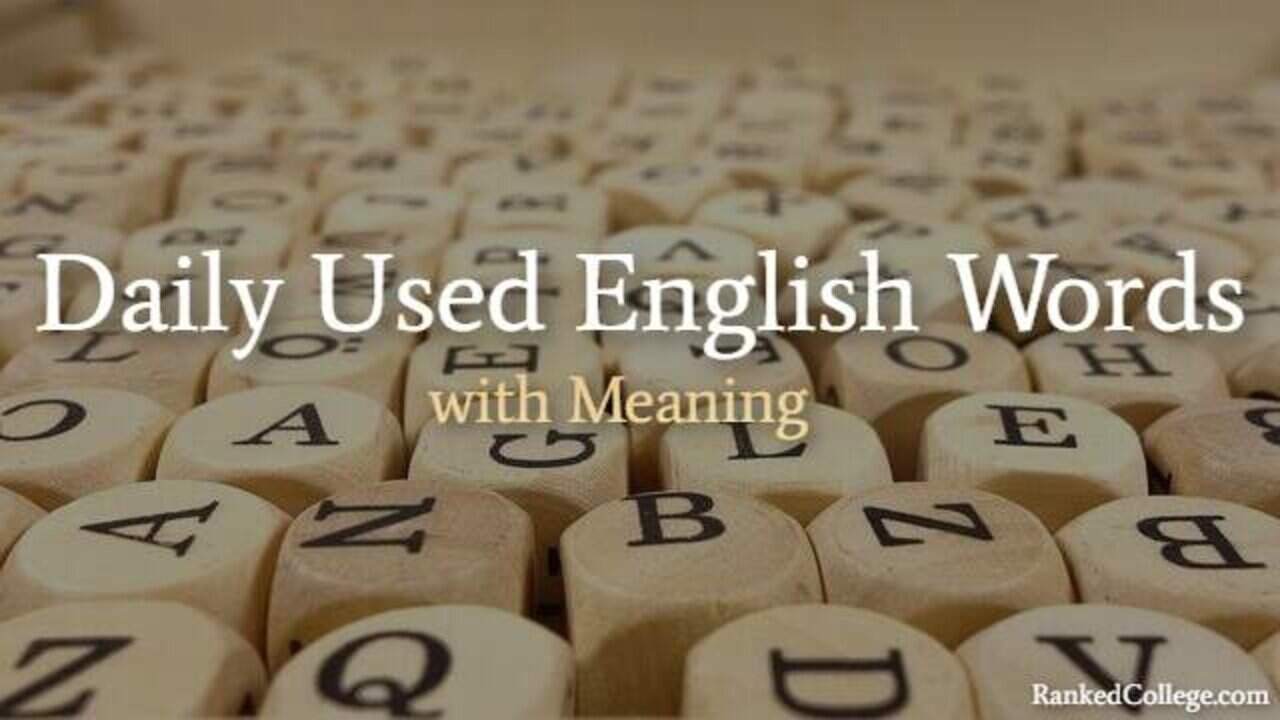 daily use english words